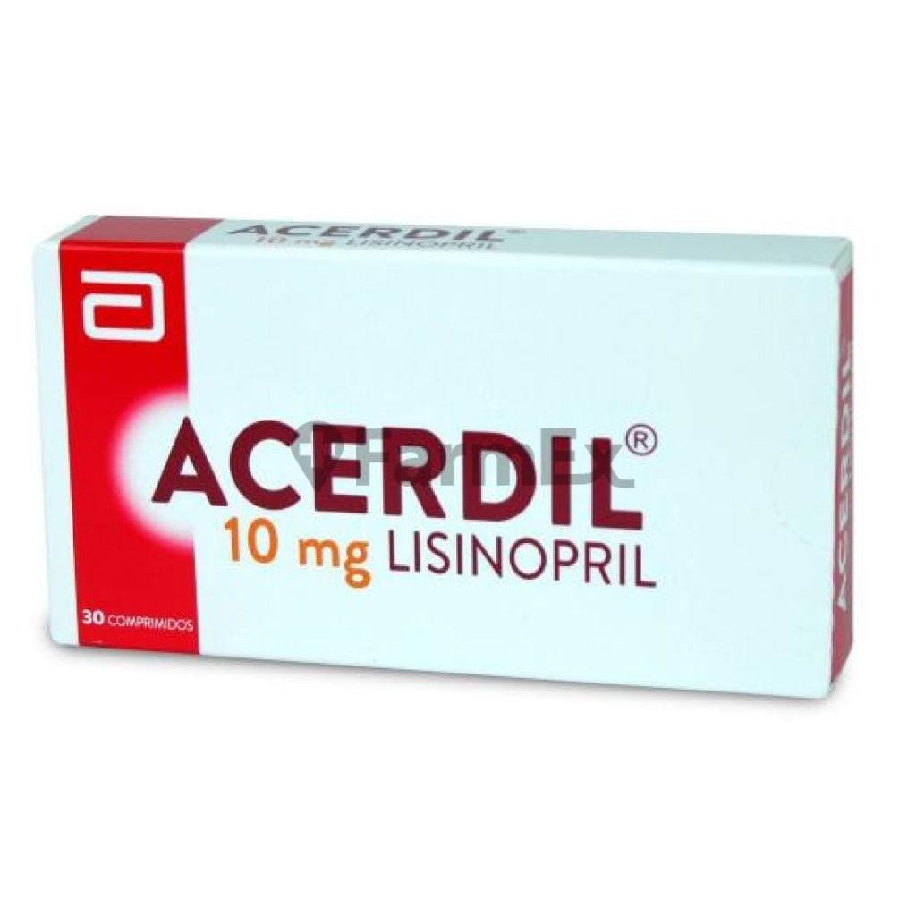 Acerdil Lisinopril 10 mg x 30 comprimidos Farmex-Pluxee-Persistente